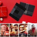 Men's Winter Tartan Cashmere-Like Knitted Scarf