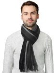Men's Thick Striped Wool Scarf for Winter