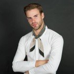 Men's Retro Gray Bandana Neck Scarf