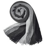 Men's Thick Striped Wool Scarf for Winter