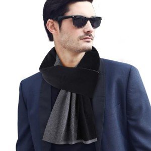 Cozy Cashmere Feel Men’s Winter Scarf - Black