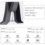 Cozy Cashmere Feel Men’s Winter Scarf - Black