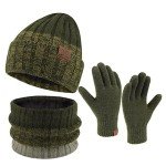 Men's Winter Beanie, Gloves & Scarf Set