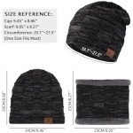 Men's Winter Beanie and Scarf Set - Warm Knit