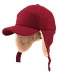Men's Wool Winter Baseball Cap with Earmuffs