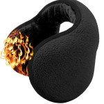Black Fleece Ear Warmers for Men and Women