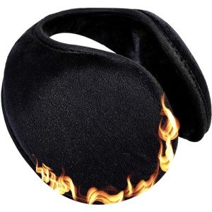 Men's Adjustable Black Fleece Ear Muffs