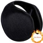 Men's Adjustable Black Fleece Ear Muffs