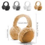 Foldable Ear Warmers - Plush Faux Fur Muff (Black)
