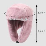 Men's Faux Fur Russian Ushanka Hat - Pink