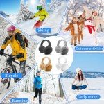 Foldable Ear Warmers - Plush Faux Fur Muff (Black)