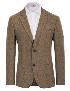 Men's Tweed Suit Blazer - Premium Wool Blend