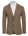 PJ PAUL JONES Men's Tweed Blazer in Coffee