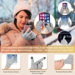 Men's 5PCS Winter Warm Beanie, Scarf & Gloves Set