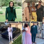 Stylish Dark Green Slim Fit Men's Suit Set