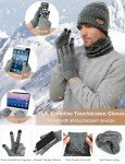 Men's Warm Winter Beanie, Scarf & Gloves Set