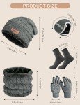 Men's Warm Winter Beanie, Scarf & Gloves Set