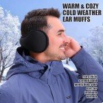 Adjustable Black Winter Ear Muffs for Men