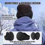 Adjustable Black Winter Ear Muffs for Men