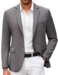 COOFANDY Men's Slim Fit Casual Blazer - Dark Grey