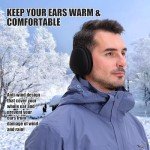 Adjustable Black Winter Ear Muffs for Men