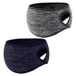 Men's Stretchy Ear Warmers & Headband Set – Gray/Dark Blue