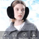 Black Faux Furry Ear Muffs for Winter Outdoors