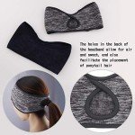 Men's Stretchy Ear Warmers & Headband Set – Gray/Dark Blue