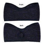 Men's Stretchy Ear Warmers & Headband Set – Gray/Dark Blue