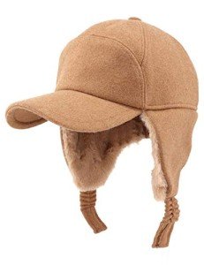 Men's Wool Baseball Hat with Earflaps