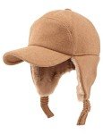 Men's Wool Baseball Hat with Earflaps