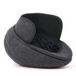 Men's Black Hat with Adjustable Earmuffs