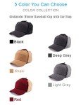 Men's Wool Baseball Hat with Earflaps