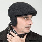 Men's Black Hat with Adjustable Earmuffs
