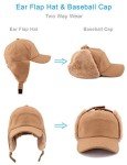 Men's Wool Baseball Hat with Earflaps
