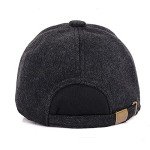 Men's Winter Wool Tweed Baseball Cap with Earmuffs
