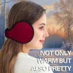 GoxRunx Polar Fleece Earmuffs for Men - Wine Red