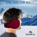 GoxRunx Polar Fleece Earmuffs for Men - Wine Red