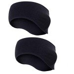 Men's Fleece Ear Warmers Headband - Black Set