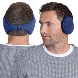 Men's Fleece Winter Ear Muffs Behind Head
