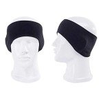 Men's Fleece Ear Warmers Headband - Black Set
