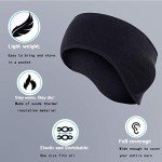 Men's Fleece Ear Warmers Headband - Black Set