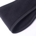Men's Fleece Ear Warmers Headband - Black Set