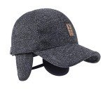 YAKER Men's Warm Wool Baseball Cap with Earmuffs