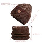 Men's Acrylic Knitted Beanie and Scarf Set