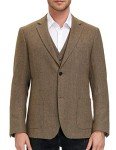PJ PAUL JONES Men's Tweed Blazer in Coffee