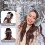 Mizikuu Adjustable Plush Winter Earmuffs for Men