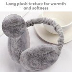 Mizikuu Adjustable Plush Winter Earmuffs for Men