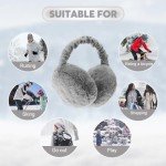 Mizikuu Adjustable Plush Winter Earmuffs for Men