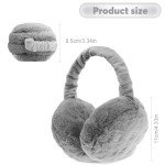 Mizikuu Adjustable Plush Winter Earmuffs for Men